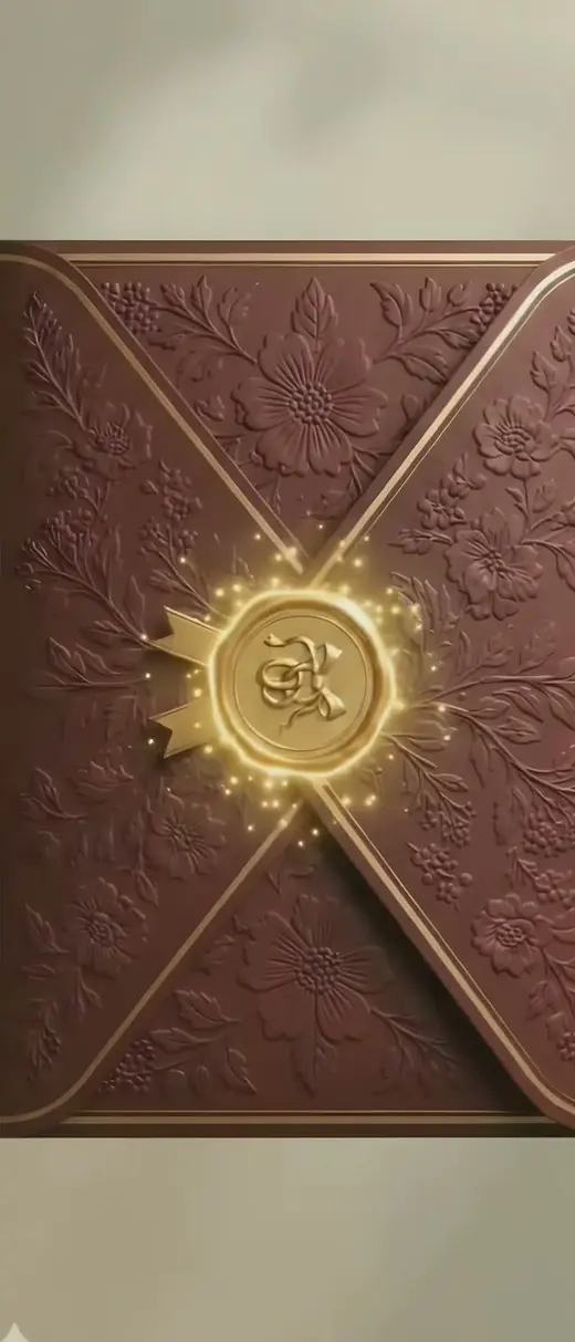 Burgundy Envelope opening